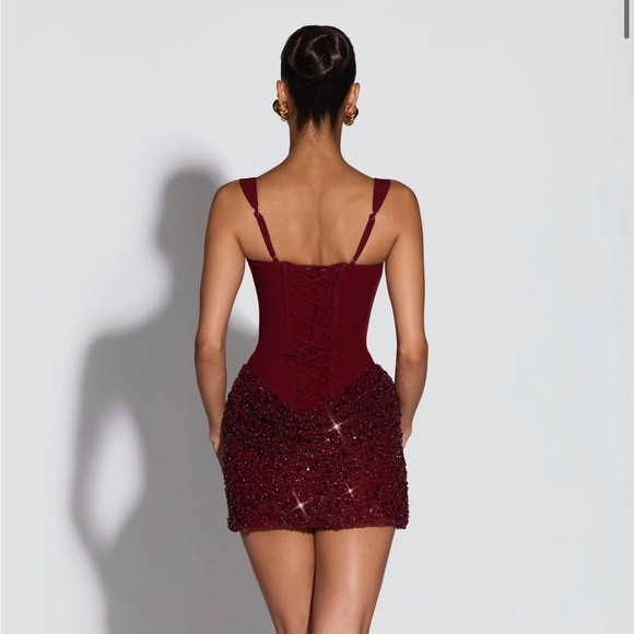 Babyboo Yeona burgundy mini dress - Picture 5 of 6